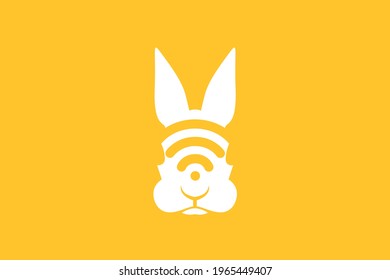 Rabbit logo or symbol and internet or wifi network