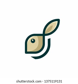 rabbit logo template