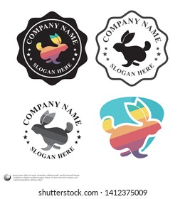 Rabbit Logo Template, can use for landing page, template, ui, web, mobile app, poster, banner, flyer, stickers. EPS 10