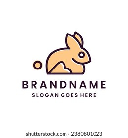 Rabbit Logo template design . Vector Cute animal