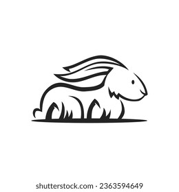 rabbit logo template Isolated. Brand Identity. Icon Abstract Vector graphic
