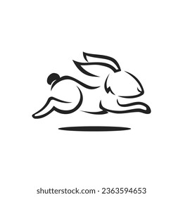 rabbit logo template Isolated. Brand Identity. Icon Abstract Vector graphic