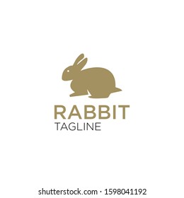 Rabbit logo template isolated on white background eps.12