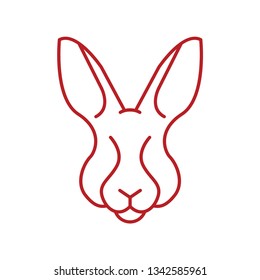 Rabbit logo template vector bunny icon design