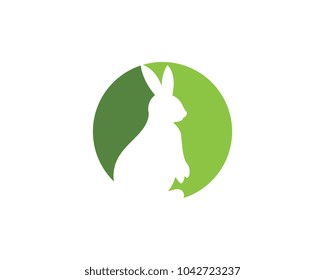 Rabbit Logo template vector icon illustration design