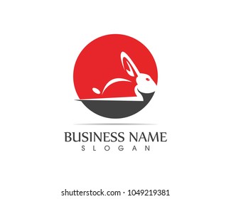 Rabbit Logo template vector icon design
