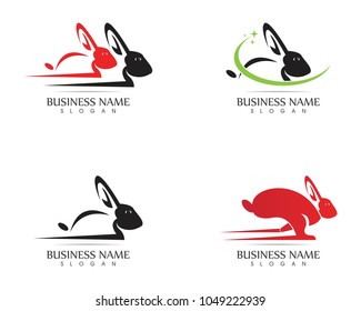 Rabbit Logo template vector icon design
