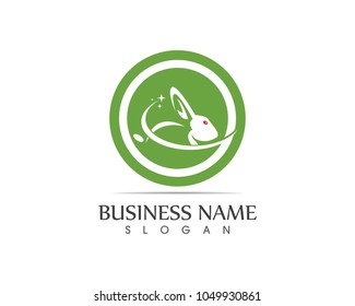 Rabbit Logo template vector icon design
