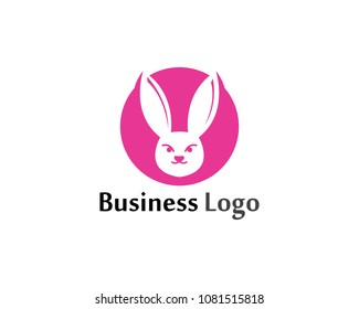 Rabbit Logo template vector icon design
