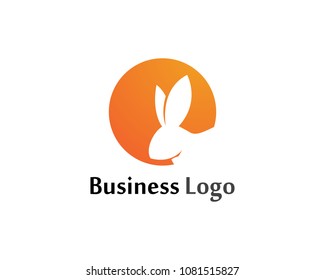 Rabbit Logo template vector icon design
