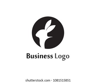 Rabbit Logo template vector icon design
