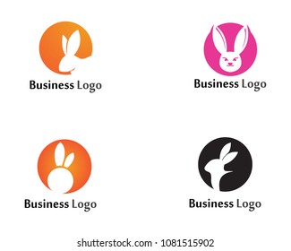 Rabbit Logo template vector icon design
