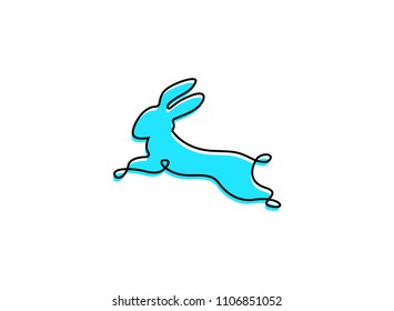 Rabbit logo template vector icon