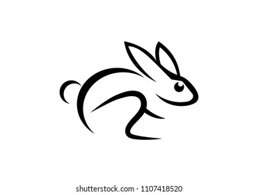 Rabbit Logo template vector icon design