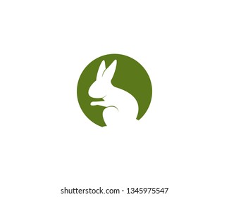 Rabbit Logo template vector icon illustration design