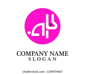 Rabbit Logo template vector icon design