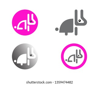 Rabbit Logo template vector icon design
