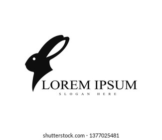 Rabbit Logo template vector icon design