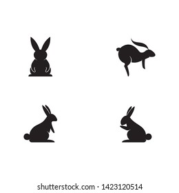 Rabbit Logo template vector icon illustration design