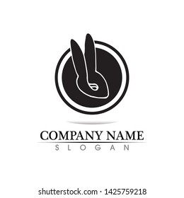 Rabbit Logo template vector icon design
