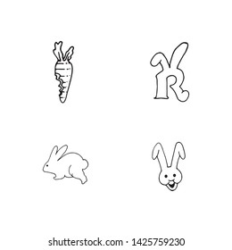 Rabbit Logo template vector icon design
