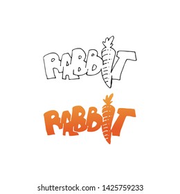Rabbit Logo template vector icon design
