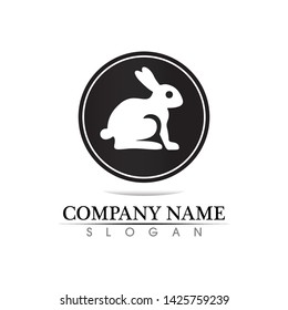 Rabbit Logo template vector icon design
