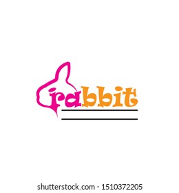 Rabbit Logo template vector icon design
