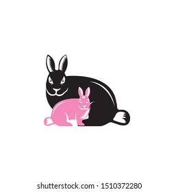 Rabbit Logo template vector icon design
