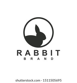 Rabbit logo template vector icon symbol illustration