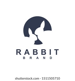 Rabbit logo template vector icon symbol illustration