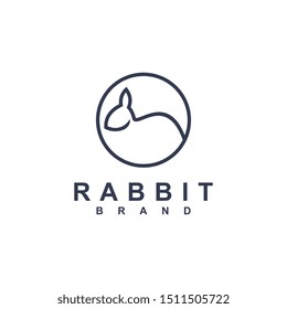 Rabbit logo template vector icon symbol illustration