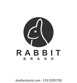 Rabbit logo template vector icon symbol illustration