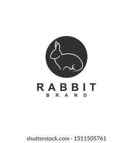 Rabbit logo template vector icon symbol illustration