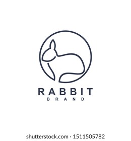 Rabbit logo template vector icon symbol illustration