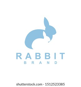 Rabbit logo template vector icon symbol illustration