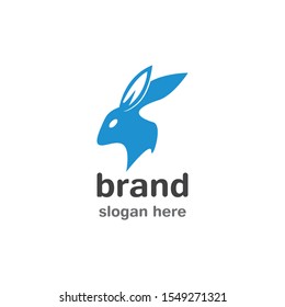 Rabbit Logo template vector icon illustration design