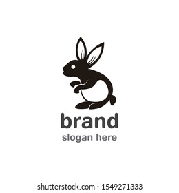 Rabbit Logo template vector icon illustration design