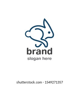 Rabbit Logo template vector icon illustration design