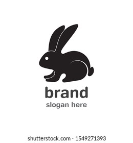 Rabbit Logo template vector icon illustration design