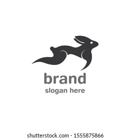 Rabbit Logo template vector icon illustration design
