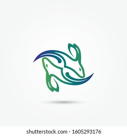 Rabbit logo template vector, rabbit icon symbol illustration, animal, icon or symbol