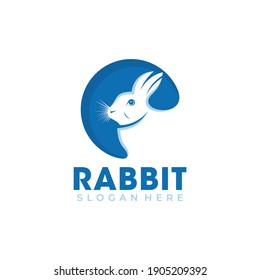 Rabbit logo template vector icon symbol illustration
