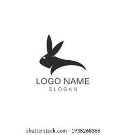 Rabbit Logo template vector icon illustration design