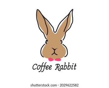Rabbit logo template vector icon symbol illustration