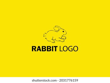 Rabbit logo template vector icon symbol illustration