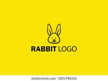 Rabbit logo template vector icon symbol illustration