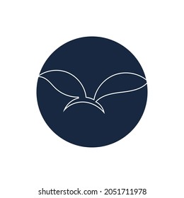 Diseño de ilustraciones de iconos de vectores con logotipo de conejo