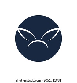 Rabbit Logo template vector icon illustration design