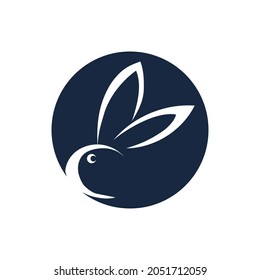 Rabbit Logo template vector icon illustration design